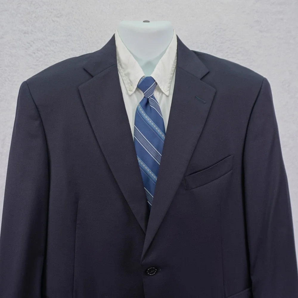 Hart Schaffner Marx Wool Blazer Blue‎ 2 Button 42S  / Slim 44S